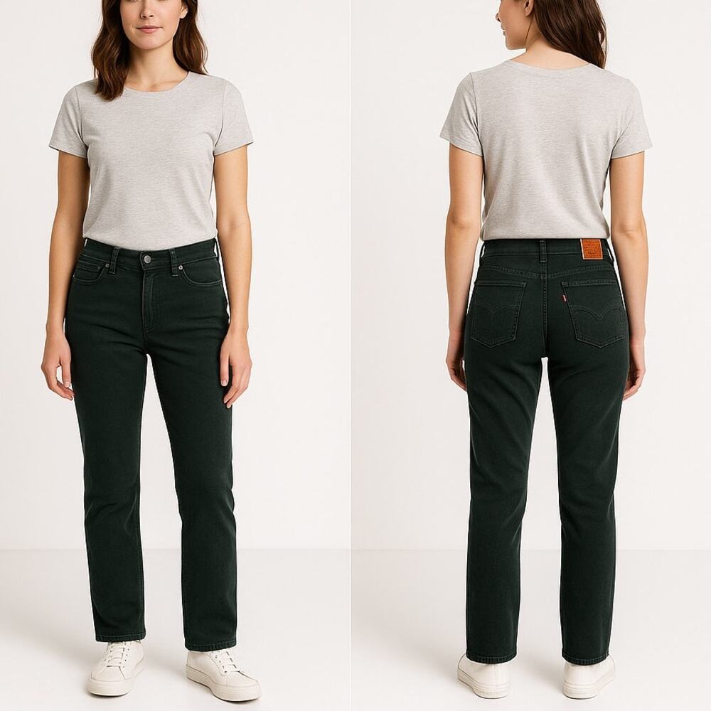 Levi’s 505 Straight Leg Jeans Dark Green Women’s 30
